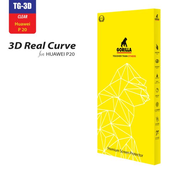 ฟิล์มกระจกกันรอย 3D Real Curved สำหรับ Huawei P20 (ไม่มีประกัน)