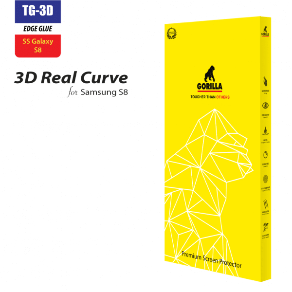 ฟิล์มกระจกกันรอย 3D กาวขอบ สำหรับ Samsung Galaxy S8 (ไม่มีประกัน)