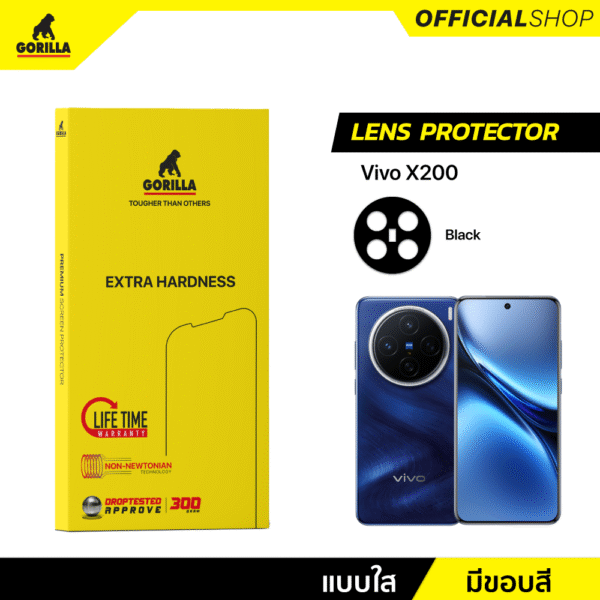 ฟิล์มกระจกกันรอยเลนส์กล้อง ViVo X200